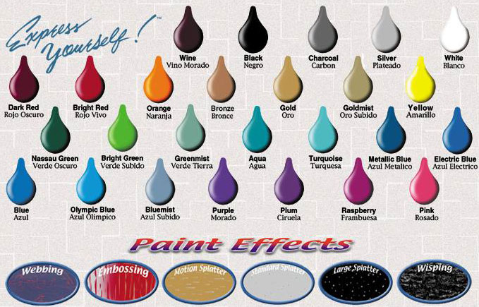 Color Chart and Effects Custom Graphics