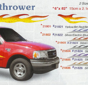 Flamethrower 6" x 82" 6" x 120" Custom Vinyl Graphics