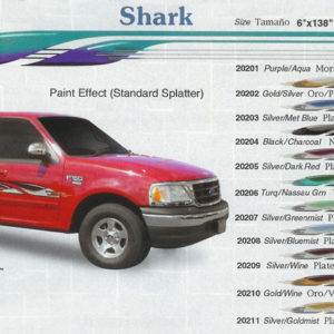 Shark 6" x 138" Custom Vinyl Graphics