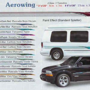 Aerowing (3") 3" x 120" 6" x 138" Custom Vinyl Graphics