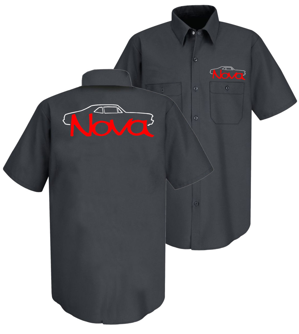 Pontiac Garage Mechanics Graphic Work Shirt  Short Sleeve 