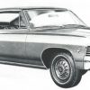 1967 Impala Eyebrow Stencil kit